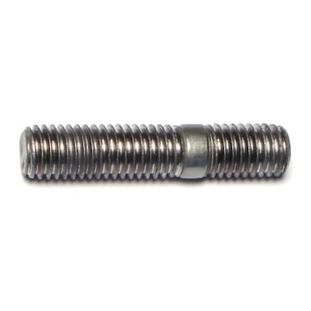 Double-End Threaded Stud,10mmThread To48mmThread,48 Mm,Steel,Plain,5 PK